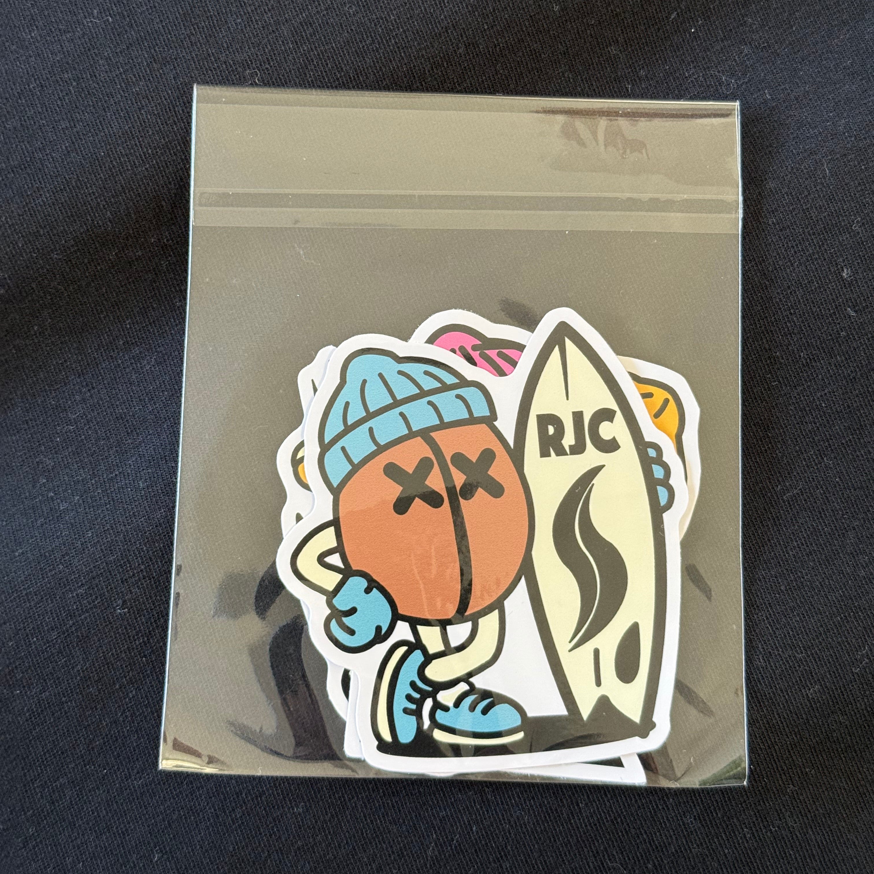 Sticker pack on black top